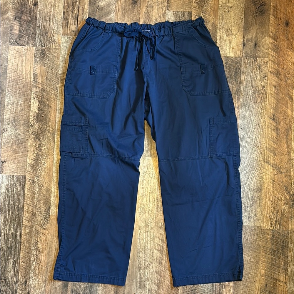 Butter Soft Plus Navy Blue Petite Scrub Bottoms. Size 2X Petite.